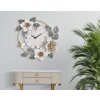 Mauro Ferretti horloge murale fleurs 64x8x64 cm blanc gris