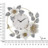 Mauro Ferretti horloge murale fleurs 64x8x64 cm blanc gris
