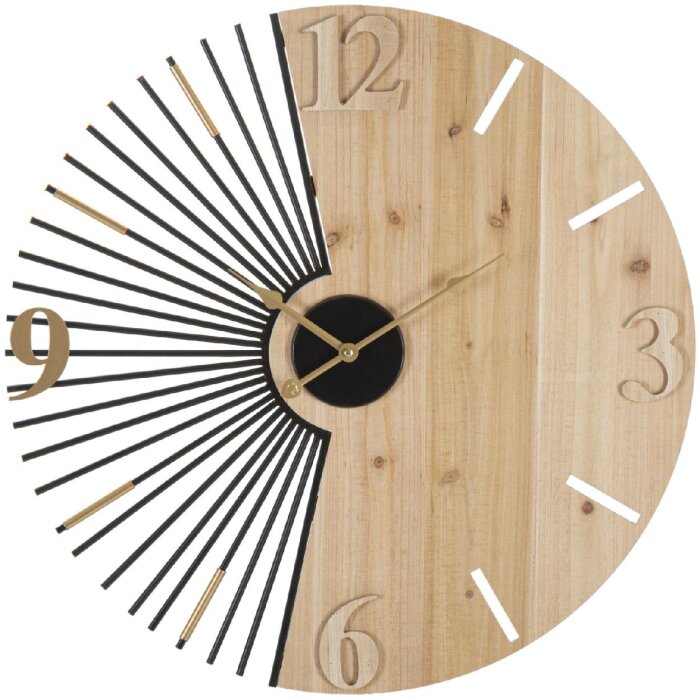 Mauro Ferretti horloge murale Wordy Ø 60x3,5 cm naturel noir