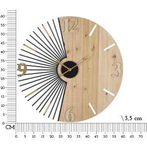 Mauro Ferretti horloge murale Wordy Ø 60x3,5 cm naturel noir