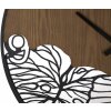 Mauro Ferretti horloge murale feuille de bois Ø 60x2 cm brun noir