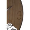 Mauro Ferretti horloge murale feuille de bois Ø 60x2 cm brun noir