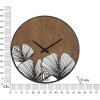 Mauro Ferretti horloge murale Super feuille de bois Ø 60x2 cm brun noir