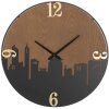Mauro Ferretti horloge murale ville Ø 60x2 cm noir marron