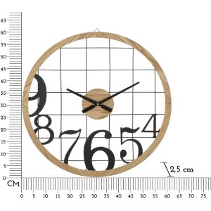 Mauro Ferretti horloge murale chiffres Ø 60x2,5 cm noir marron