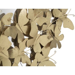 Mauro Ferretti miroir mural papillon ovale 59x3x89,5 cm or