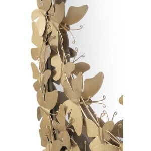 Mauro Ferretti miroir mural papillon ovale 59x3x89,5 cm or