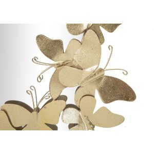 Mauro Ferretti miroir mural papillon ovale 59x3x89,5 cm or