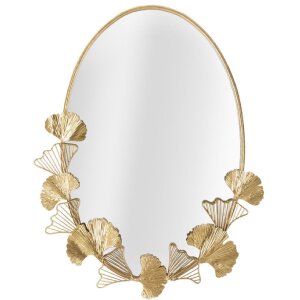 Mauro Ferretti miroir mural feuille 61,5x3x78 cm or