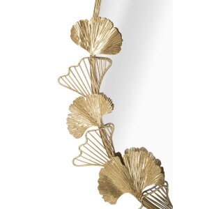 Mauro Ferretti miroir mural feuille 61,5x3x78 cm or