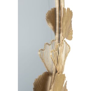 Mauro Ferretti miroir mural feuille 61,5x3x78 cm or