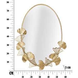 Mauro Ferretti miroir mural feuille 61,5x3x78 cm or
