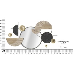 Mauro Ferretti miroir mural abstrait 90,2x5,1x50,2 cm multicolore