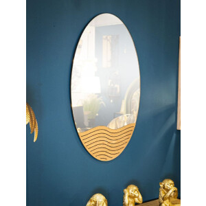 Mauro Ferretti miroir mural lignes 50x1,5x80 cm nature