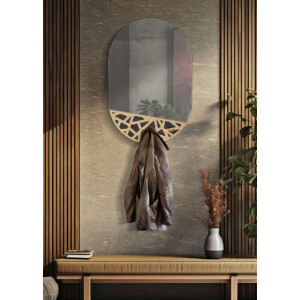 Mauro Ferretti miroir mural Carv 60x5,3x90 cm nature noir