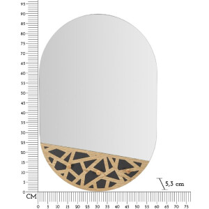 Mauro Ferretti miroir mural Carv 60x5,3x90 cm nature noir