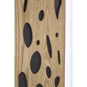Mauro Ferretti miroir mural Terry 60x1x90 cm nature noir