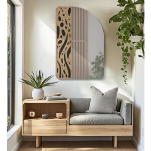 Mauro Ferretti miroir mural Terry 60x1x90 cm nature noir