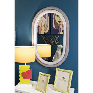 Mauro Ferretti miroir mural Antonius 60x4x90 cm gris