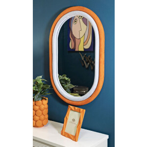 Mauro Ferretti miroir mural Antonius 60x4x90 cm orange