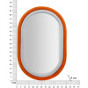 Mauro Ferretti miroir mural Antonius 60x4x90 cm orange