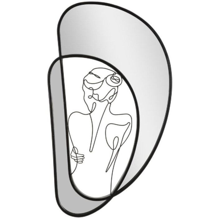 Mauro Ferretti miroir mural nudité 40,6x3,2x70,5 cm noir