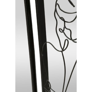 Mauro Ferretti miroir mural nudité 40,6x3,2x70,5 cm noir