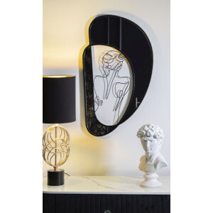 Mauro Ferretti miroir mural nudité 40,6x3,2x70,5 cm noir