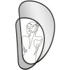 Mauro Ferretti miroir mural nudité 40,6x3,2x70,5 cm noir