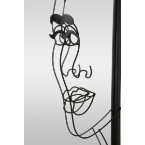 Mauro Ferretti miroir mural Eleanor 64,8x3,8x85 cm noir