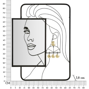 Mauro Ferretti miroir mural Eleanor 64,8x3,8x85 cm noir