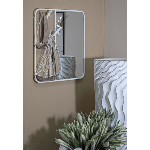 Mauro Ferretti miroir mural Adriatique 60x4,4x60 cm blanc marron
