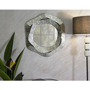 Mauro Ferretti miroir mural Aury 66x6x75 cm argenté