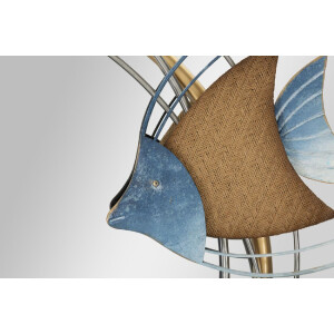 Mauro Ferretti miroir mural marine 68x5x67 cm bleu doré