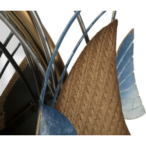 Mauro Ferretti miroir mural marine 68x5x67 cm bleu doré