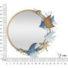 Mauro Ferretti miroir mural marine 68x5x67 cm bleu doré
