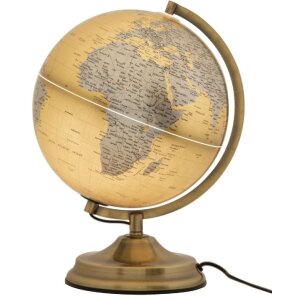 Mauro Ferretti Globe Orange avec lumière Ø 25x38 cm or argent