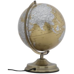 Mauro Ferretti Globe Orange avec lumière Ø 25x38 cm or argent