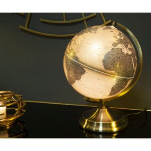Mauro Ferretti Globe Orange avec lumière Ø 25x38 cm or argent