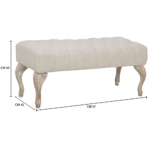 Mauro Ferretti Banc Provenza 97x42x40 cm blanc