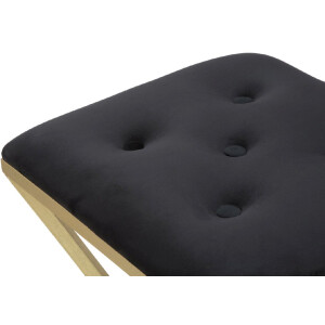 Tabouret de bar Piramid 40x40x75 cm noir or Mauro Ferretti