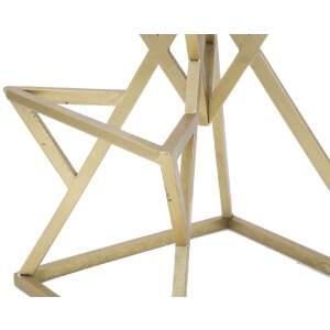 Tabouret de bar Piramid 40x40x75 cm noir or Mauro Ferretti