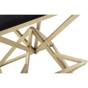 Tabouret de bar Piramid 40x40x75 cm noir or Mauro Ferretti