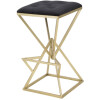 Tabouret de bar Piramid 40x40x75 cm noir or Mauro Ferretti