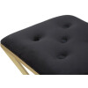 Tabouret de bar Piramid 40x40x75 cm noir or Mauro Ferretti