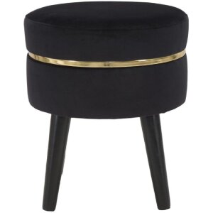 Mauro Ferretti tabouret Paris Ø 35x40,5 cm noir or