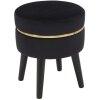 Mauro Ferretti tabouret Paris Ø 35x40,5 cm noir or