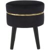 Mauro Ferretti tabouret Paris Ø 35x40,5 cm noir or