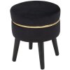 Mauro Ferretti tabouret Paris Ø 35x40,5 cm noir or