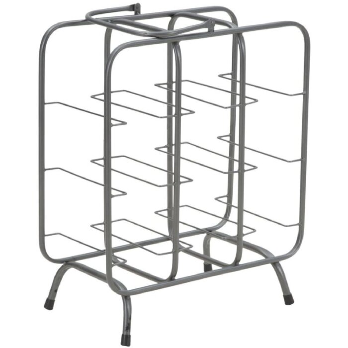 Mauro Ferretti Casier à bouteilles Carré 9 places 40x23x47,5 cm gris foncé